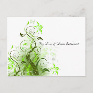 Invitation Carte Postale Notre Amour & Vie Entwin Vine RSVP