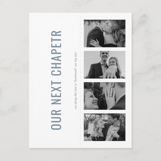 Invitation Carte Postale Notre prochain Signet de chapitre Enregistrer l'in (Devant)
