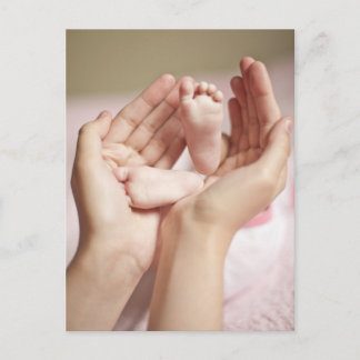 Invitation Carte Postale Nourriture pour baby showers en berceau attendues