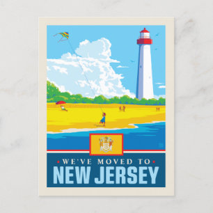 Invitation Carte Postale Nous nous sommes déplacés au New Jersey