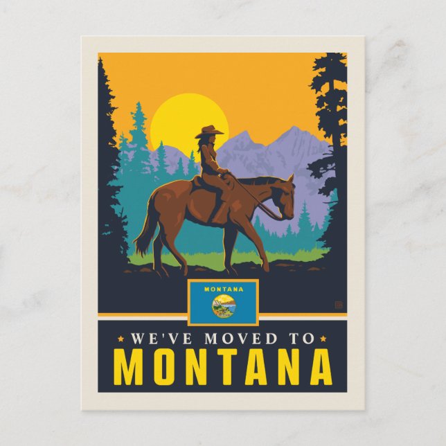 Invitation Carte Postale Nous sommes allés au Montana (Devant)