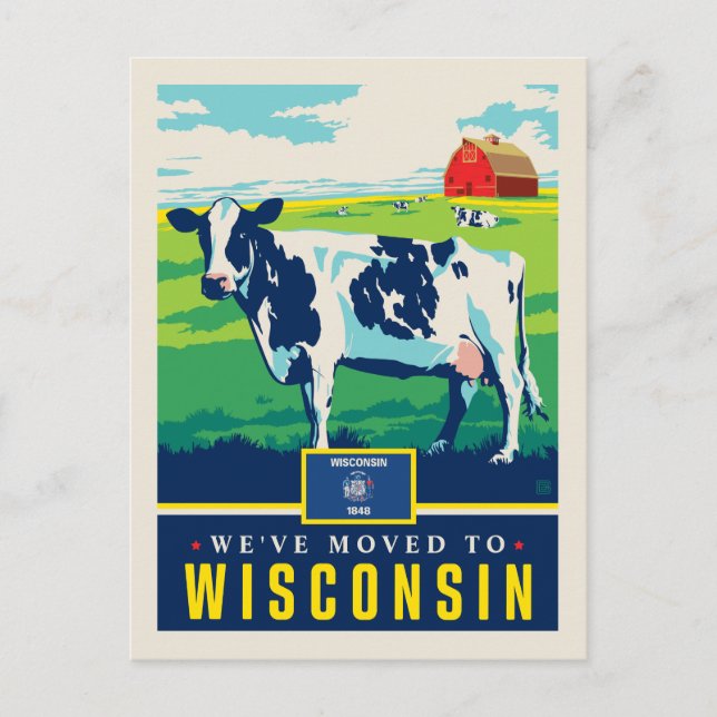 Invitation Carte Postale Nous sommes allés au Wisconsin (Devant)
