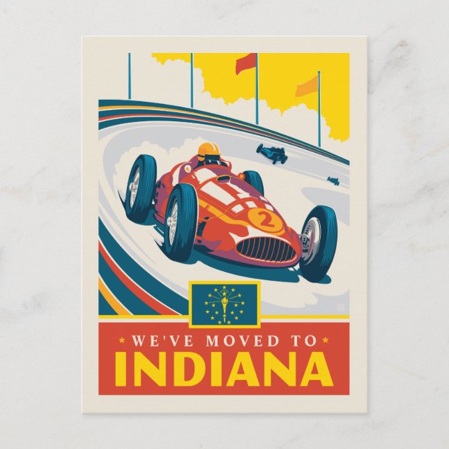 Invitation Carte Postale Nous sommes allés en Indiana (Devant)