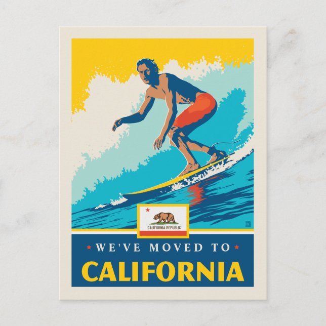 Invitation Carte Postale Nous sommes partis en Californie (Devant)