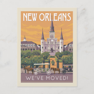 Invitation Carte Postale Nouvelle-Orléans, LA Nous avons déménagé