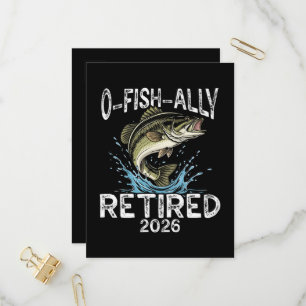 Invitation Carte Postale O-Fish-Ally Retraité 2026 Humour Drôle