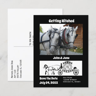 Invitation Carte Postale Obtenir Hitler Horse Wagon Photo Monogramme