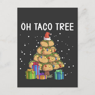 Invitation Carte Postale Oh Taco Tree Drôle Nourriture Mexicaine Laide Noël