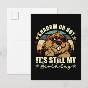 Invitation Carte Postale ombre ou pas c'est toujours mon anniversaire
