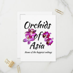 Invitation Carte Postale Orchidées d'Asie