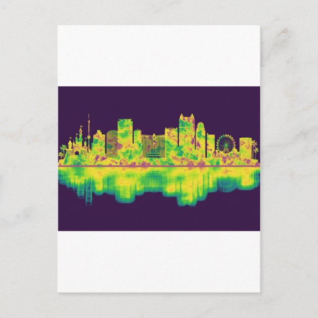 Invitation Carte Postale Orlando Florida Skyline (Devant)