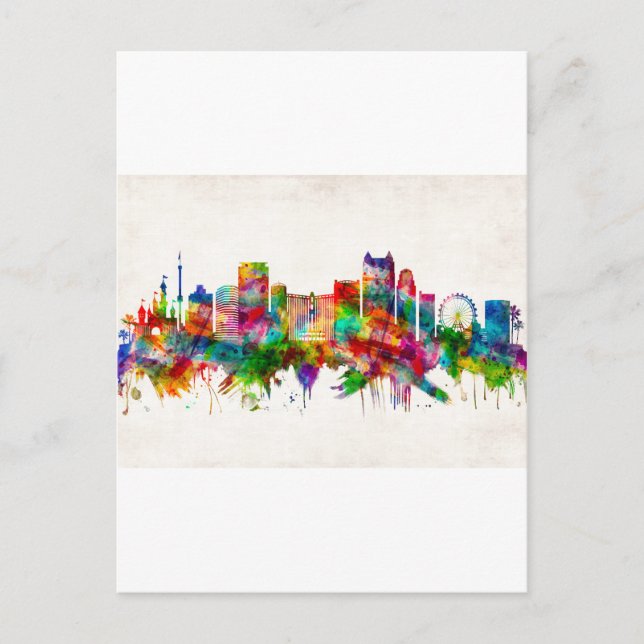 Invitation Carte Postale Orlando Florida Skyline (Devant)