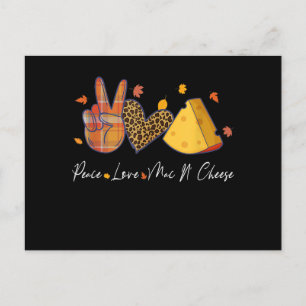 Invitation Carte Postale Paix Amour Mac N Cheese Halloween Thanksgiving