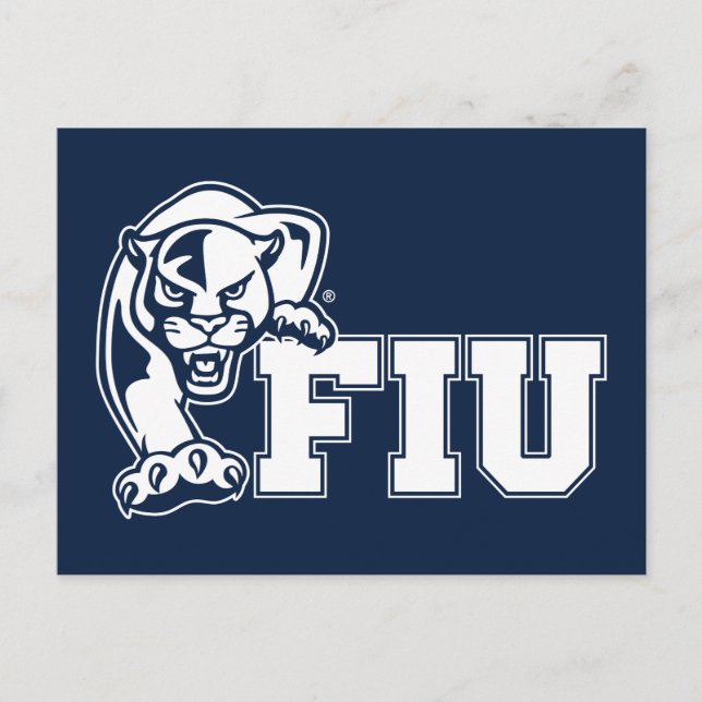 Invitation Carte Postale Panthers de la FIU - Logo blanc (Devant)