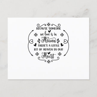 Invitation Carte Postale Parce que quelqu'un que nous aimons est au ciel, i