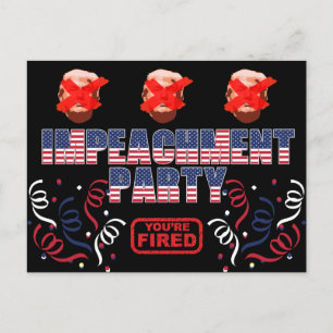 Invitation Carte Postale Parti de l'impeachment Trump