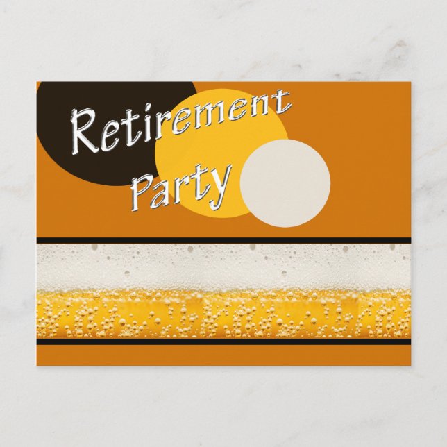 Invitation Carte Postale parti de retraite (Devant)