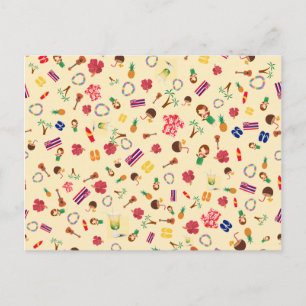 Invitation Carte Postale Partie de danse polynésienne en Hawaï