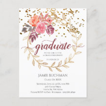 Parties scintillant d'or Marsala rose Floral Parti
