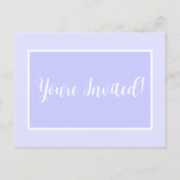 Invitation Carte Postale Pastel Periwinkle violet