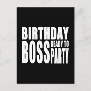 Invitation Carte Postale Patron d'anniversaire prêt à faire la fête