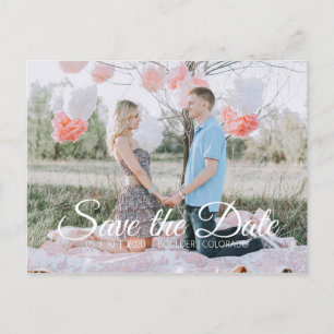 Invitation Carte Postale Pays chic   Save the date