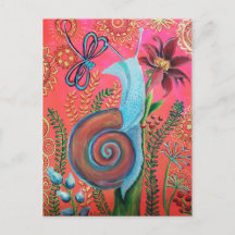 peinture d'escargot rose