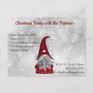 Invitation Carte Postale Père Noël de Noël