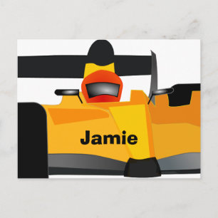 Invitation Carte Postale Personnaliser Race Car Cadeaux de fête d'anniversa