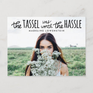 Invitation Carte Postale Photo mignonne simple décontractée de diplômé de