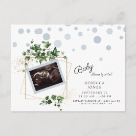 Invitation Carte Postale Photo Ultrasound Bientôt Baby shower par courrier