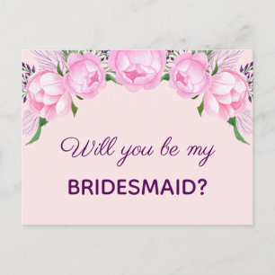 Invitation Carte Postale Pies roses