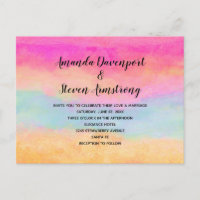 Pink bleu Jaune arc-en-ciel Abstrait rayures Maria