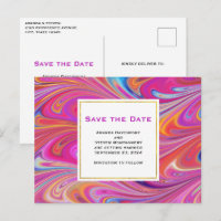 Pink Orange Swirls Abstract Design Enregistrer la 