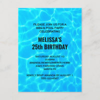 Piscine Bleue Clair Eau Photo Anniversaire Invitat