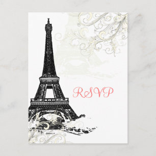 Invitation Carte Postale PixDezines la tour eiffel/paris