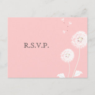 Invitation Carte Postale PixDezines Pissenlits, couleurs de fond bricolage