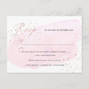 Invitation Carte Postale PixDezines Rose aquarelle calligraphie RSVP avec r