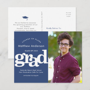 Invitation Carte Postale Plan de changement de diplômes de la Marine photo 