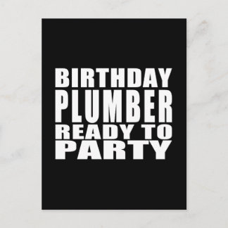 Invitation Carte Postale Plomberie : Plomber d'anniversaire prêt à faire la