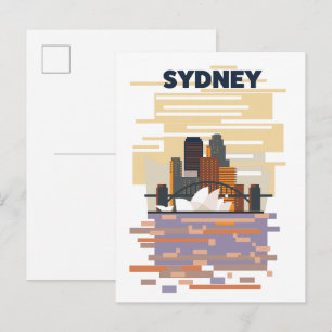 Invitation Carte Postale Port de Sydney