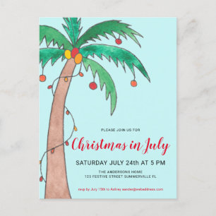Invitation Carte Postale pour Fête de Noël en Juil