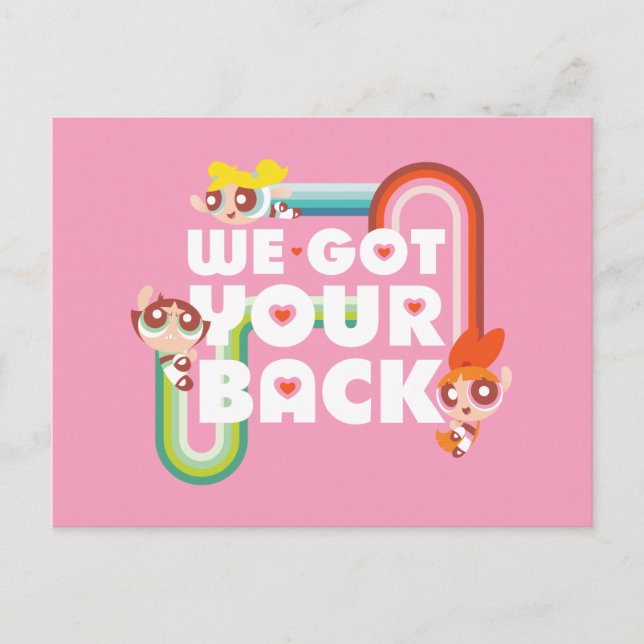 Invitation Carte Postale Powerpuff Girls : Nous Avons Ton Dos (Devant)