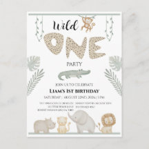 Premier Anniversaire Faune de Safari Jungle Wild O