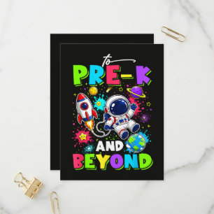 Invitation Carte Postale Premier jour de pré-maternelle Astronaute Espace R