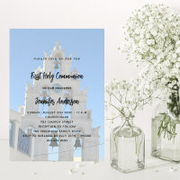 Première communion personnalisée église photo luxe