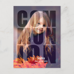 Invitation Carte Postale Première communion Tirage de superposition photo e