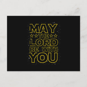 Invitation Carte Postale Puisse le Seigneur être avec vous Dieu chrétien fo