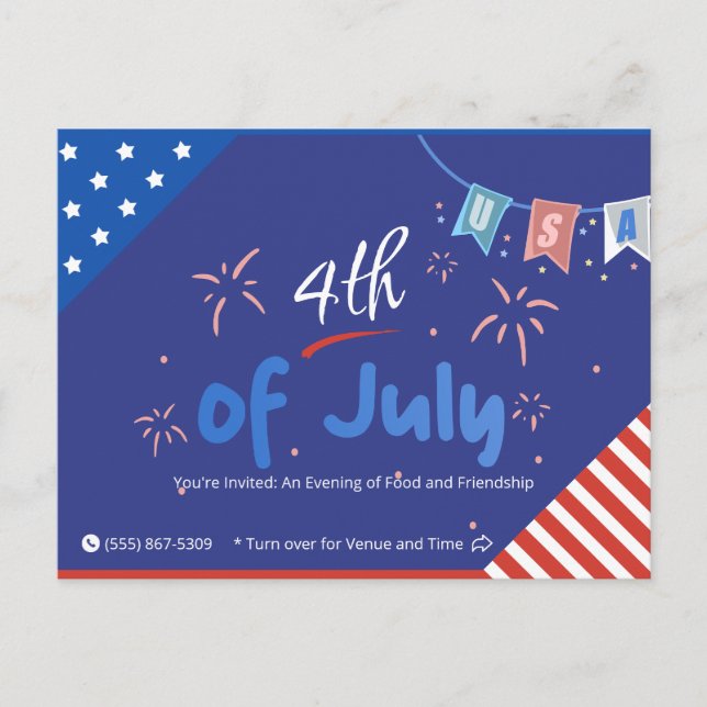 Invitation Carte Postale Que la liberté scintille ! (Devant)