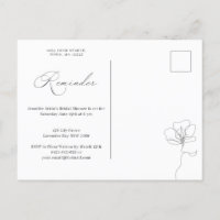 Rappel de fleurs dessiné à la main RSVP Invita